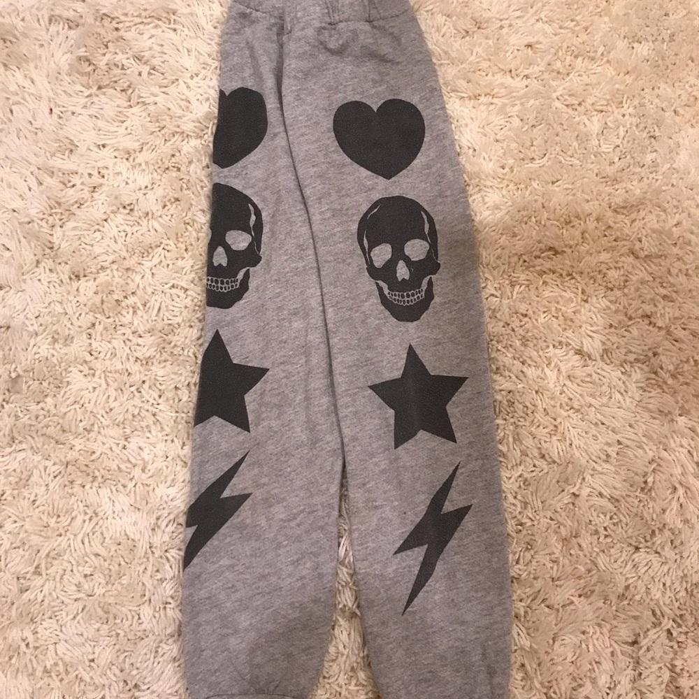 grey joggers with design on side - Picture 2 of 3